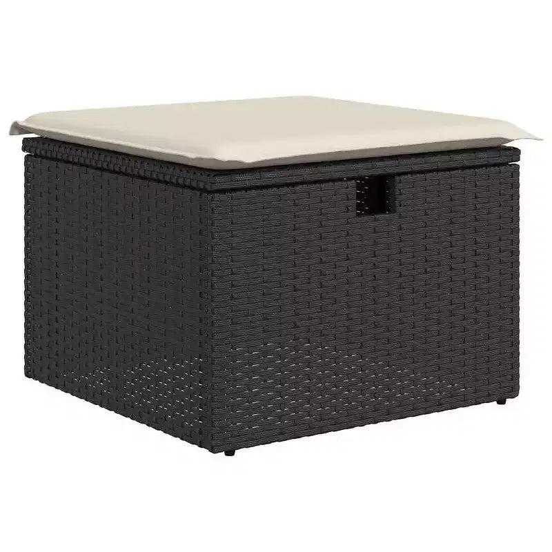 vidaXL 8-teiliges Gartensofa-Set mit Kissen, Poly-Rattan, modulares Ecksofa für den Außenbereich, verstellbarer Tisch