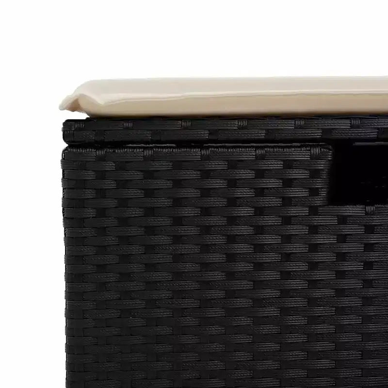 vidaXL 8-teiliges Gartensofa-Set mit Kissen, Poly-Rattan, modulares Ecksofa für den Außenbereich, verstellbarer Tisch