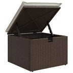 vidaXL 8-teiliges Gartensofa-Set mit Kissen, Poly-Rattan, modulares Ecksofa für den Außenbereich, verstellbarer Tisch