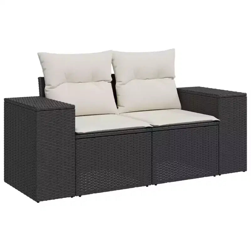 vidaXL 11 Piece Patio Sofa Set with Cushions Poly Rattan, Modular Outdoor Sectional, Adjustable Table, Weatherproof, Multiple Colors
