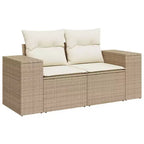 vidaXL 11 Piece Patio Sofa Set with Cushions Poly Rattan, Modular Outdoor Sectional, Adjustable Table, Weatherproof, Multiple Colors