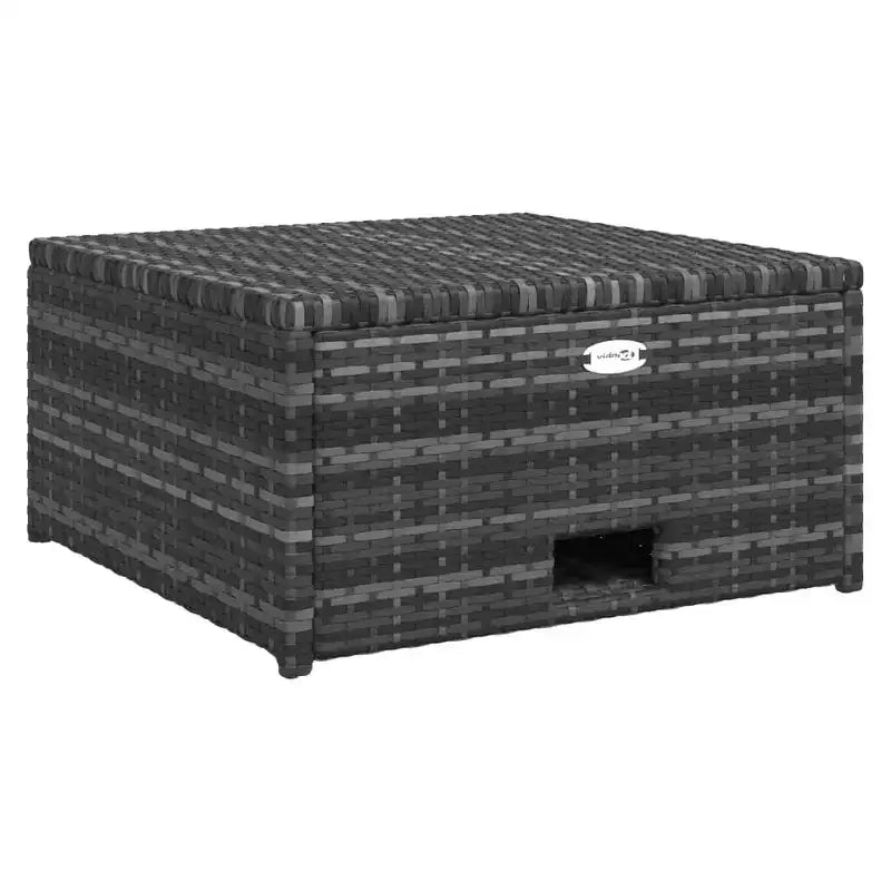 vidaXL Ensemble de salon de terrasse 4 pièces avec coussins, polyrotin gris