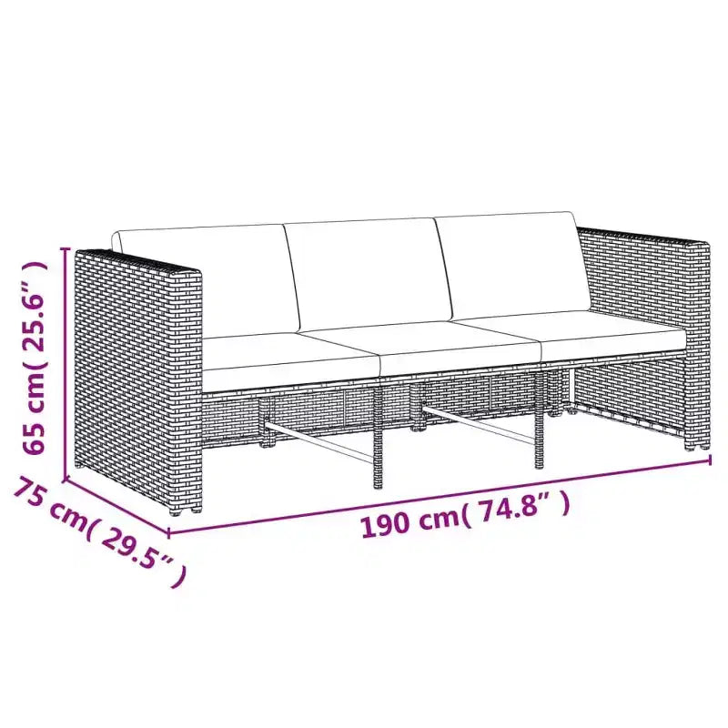 vidaXL Ensemble de salon de terrasse 4 pièces avec coussins, polyrotin gris