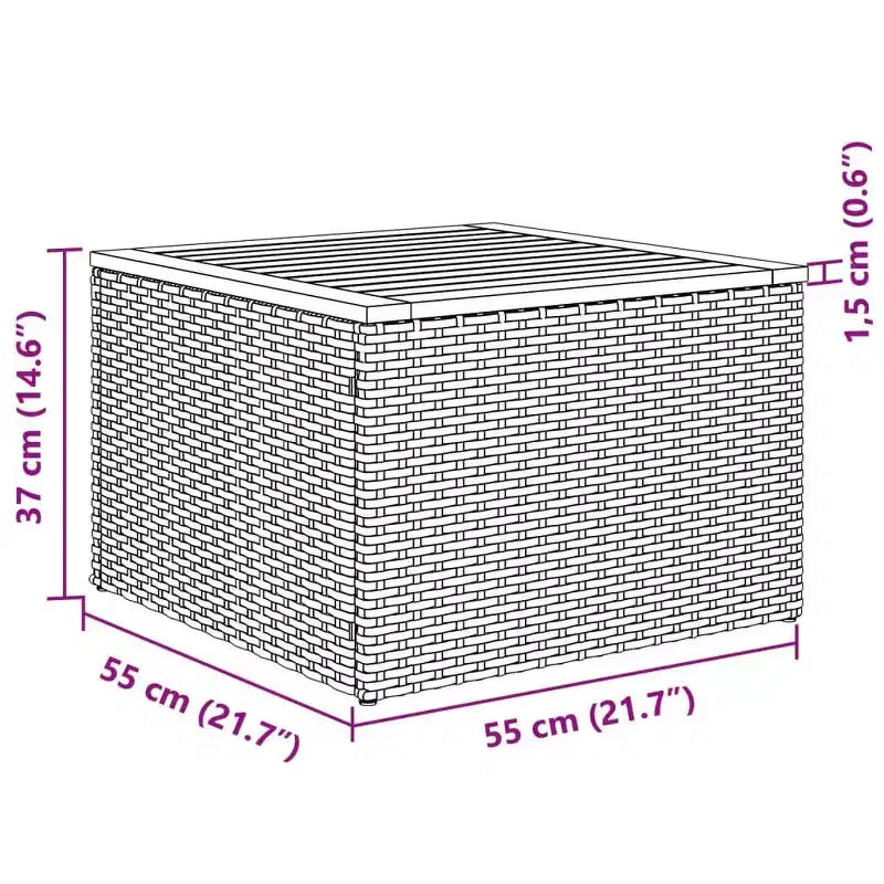 vidaXL Set da divani da giardino da 2 pezzi con cuscini, da esterno, in polyrattan e legno di acacia