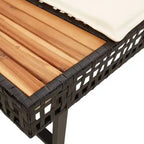 vidaXL Set da divani da giardino da 2 pezzi con cuscini, da esterno, in polyrattan e legno di acacia