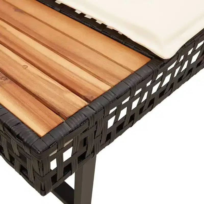 vidaXL Set da divani da giardino da 2 pezzi con cuscini, da esterno, in polyrattan e legno di acacia