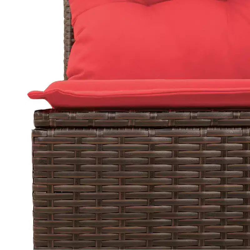 vidaXL teraszkanapé-garnitúra párnákkal és asztallal, kültéri, 9 részes, polirattan