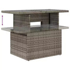 vidaXL Gartensofagarnitur mit Kissen, Polyrattan und Akazienholz