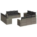 vidaXL 12 Piece Patio Sofa Set with Cushions Poly Rattan