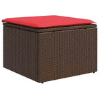 vidaXL Patio Sofa Set with Cushions Modular Outdoor Seating 6 Piece Poly Rattan