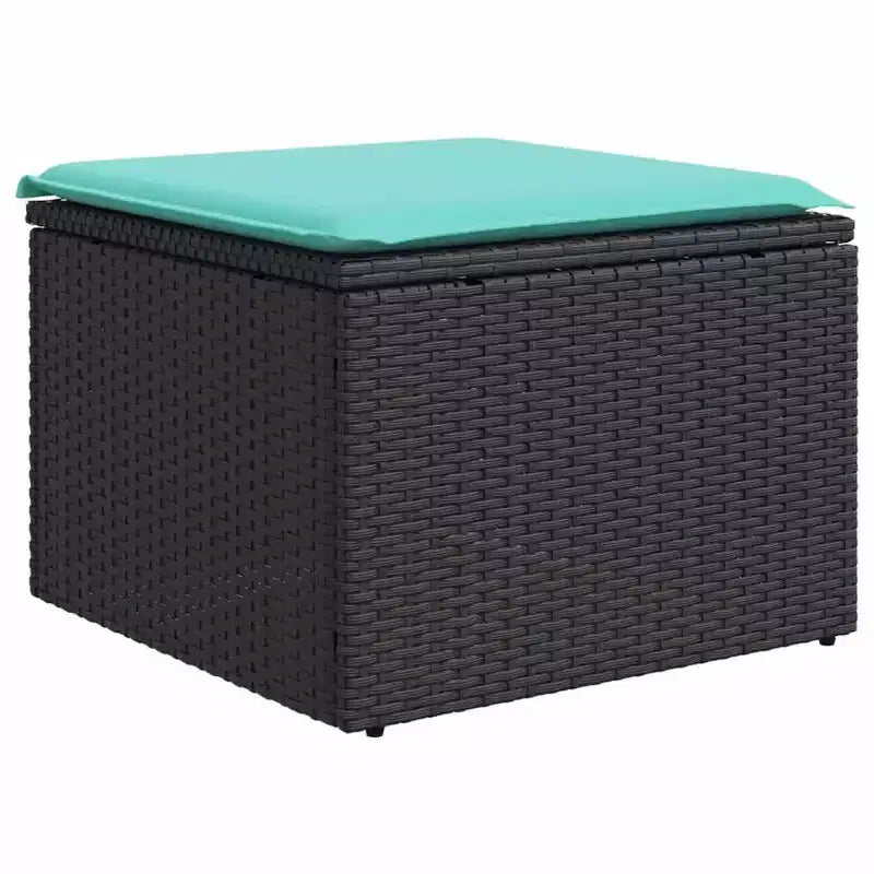 vidaXL Patio Sofa Set with Cushions Modular Outdoor Seating 6 Piece Poly Rattan