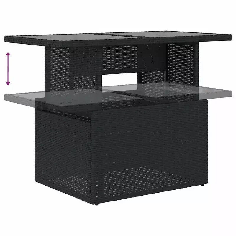 Set di divani da patio vidaXL con cuscini, sedute modulari da esterno, 5 pezzi, polirattan