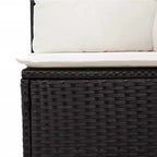 vidaXL 4-teiliges Terrassensofaset mit Kissen aus Poly-Rattan