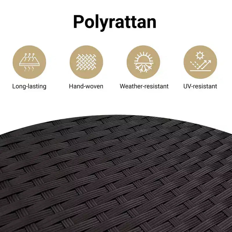 Set di divani da patio vidaXL da 5 pezzi con cuscini, polirattan