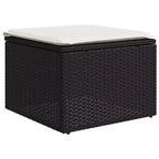 Set di divani da patio vidaXL da 5 pezzi con cuscini, polirattan