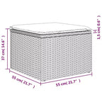 Set di divani da patio vidaXL da 5 pezzi con cuscini, polirattan
