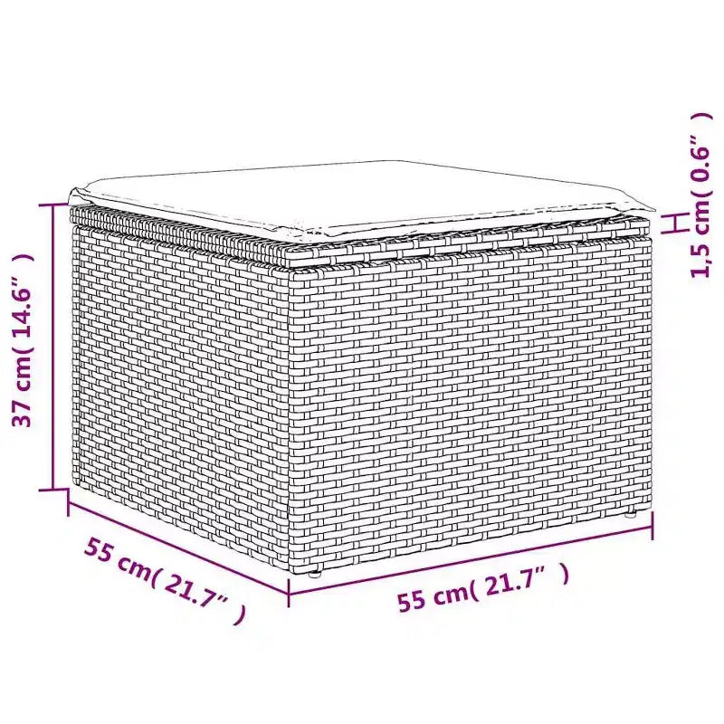 Set di divani da patio vidaXL da 5 pezzi con cuscini, polirattan