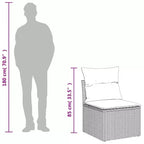 Set di divani da patio vidaXL da 5 pezzi con cuscini, polirattan