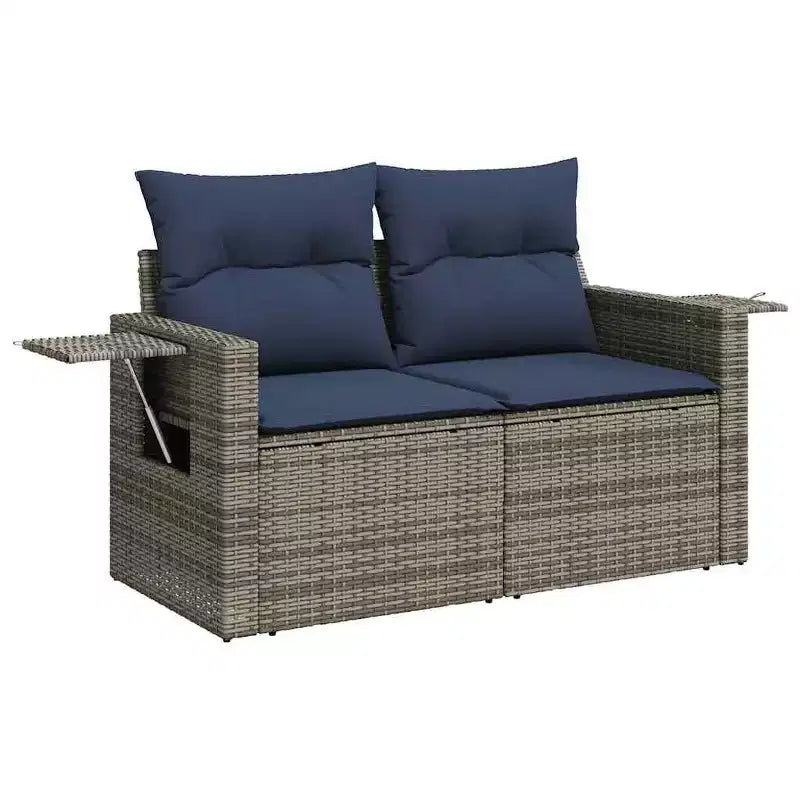 Set di divani da patio vidaXL da 5 pezzi con cuscini, polirattan