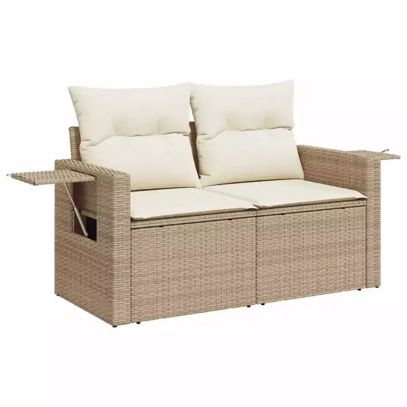 Set di divani da patio vidaXL da 5 pezzi con cuscini, polirattan
