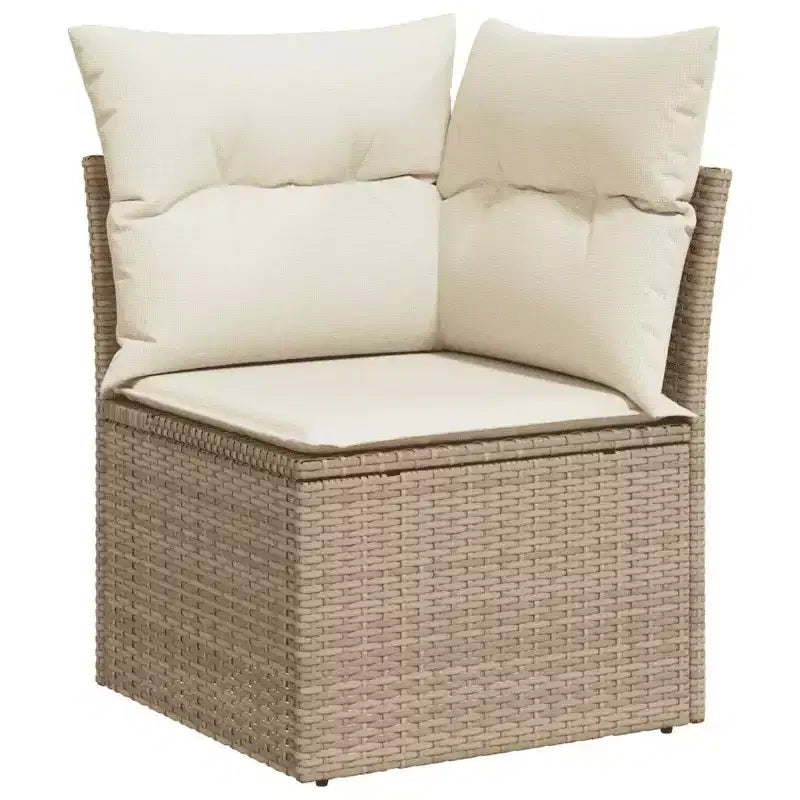 vidaXL Set da divani da giardino da 3 pezzi con cuscini in polyrattan