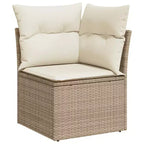 vidaXL Set da divani da giardino da 3 pezzi con cuscini in polyrattan