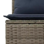 Set di divani da patio vidaXL da 7 pezzi con cuscini, polirattan marrone