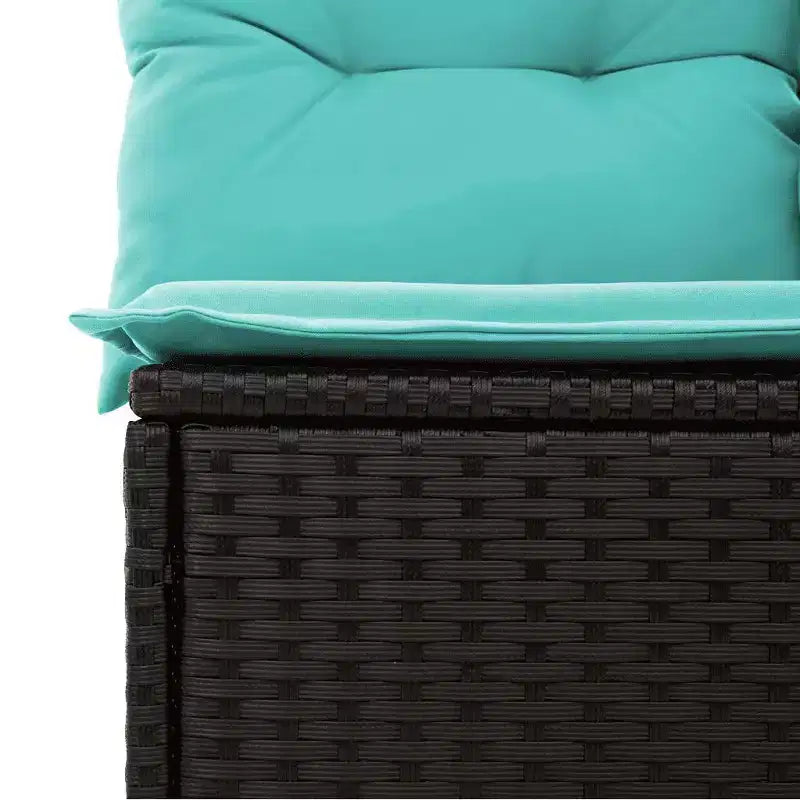 vidaXL teraszkanapé-garnitúra párnákkal és asztallal, kültéri, 6 részes, polirattan