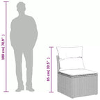 vidaXL 10 részes teraszi ülőgarnitúra párnákkal, bézs polirattan
