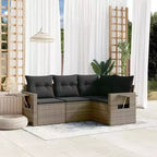 Conjunto de sofá de jardín vidaXL con cojines, sofá modular de exterior, poliratán, varios colores y modelos