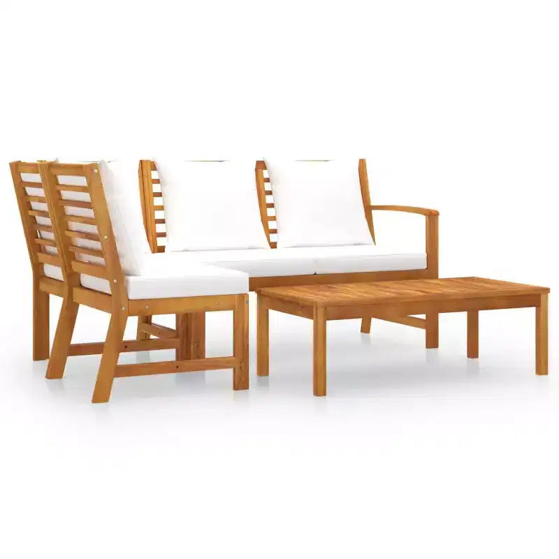 vidaXL Patio Furniture Set Patio Lounge Set Sectional Sofa Solid Wood Acacia