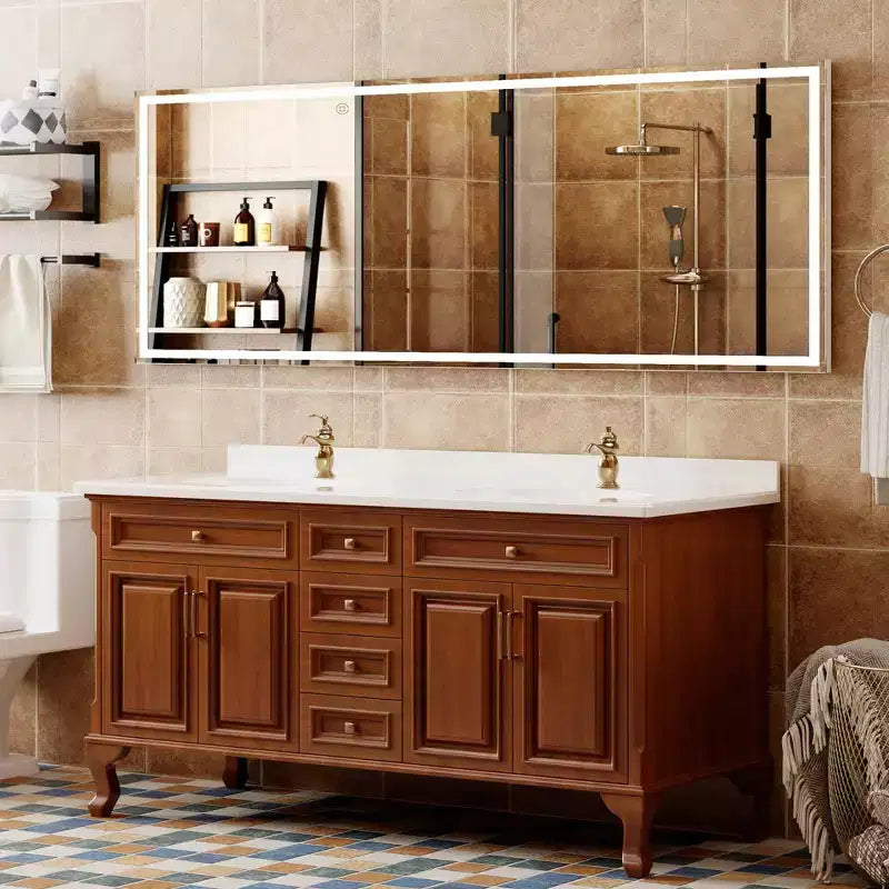 Miroir pleine longueur LED COZONY 70x28, éclairage réglable à 3 couleurs, miroir sur pied ou à fixation murale avec cadre métallique
