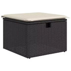 Set di divani da giardino vidaXL da 9 pezzi con cuscini, polyrattan e acacia