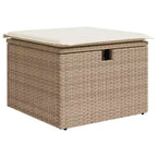Set di divani da giardino vidaXL da 9 pezzi con cuscini, polyrattan e acacia