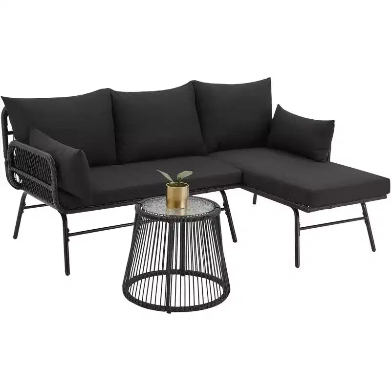 Ensemble EROMMY de 3 pièces pour conversation sur la terrasse
