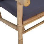 Set da salotto da patio vidaXL da 5 pezzi con cuscini, in bambù