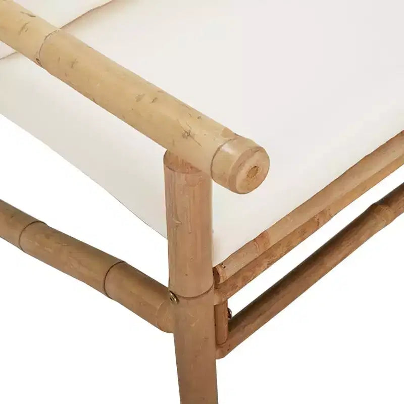 Set da salotto da patio vidaXL da 5 pezzi con cuscini, in bambù