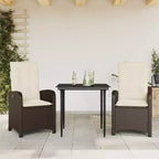 Set da pranzo da giardino vidaXL di tendenza con cuscini in polirattan