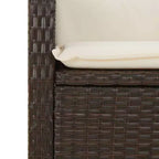 Set da pranzo da giardino vidaXL di tendenza con cuscini in polirattan