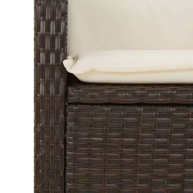 Set da pranzo da giardino vidaXL di tendenza con cuscini in polirattan