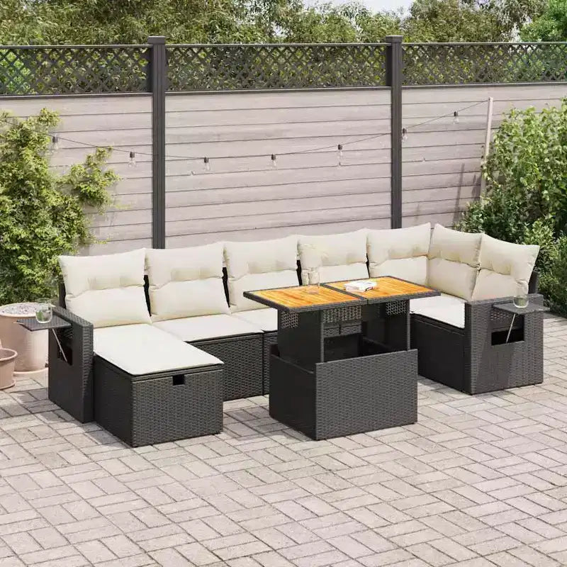 Grand ensemble de canapés de jardin vidaXL en polyrotin
