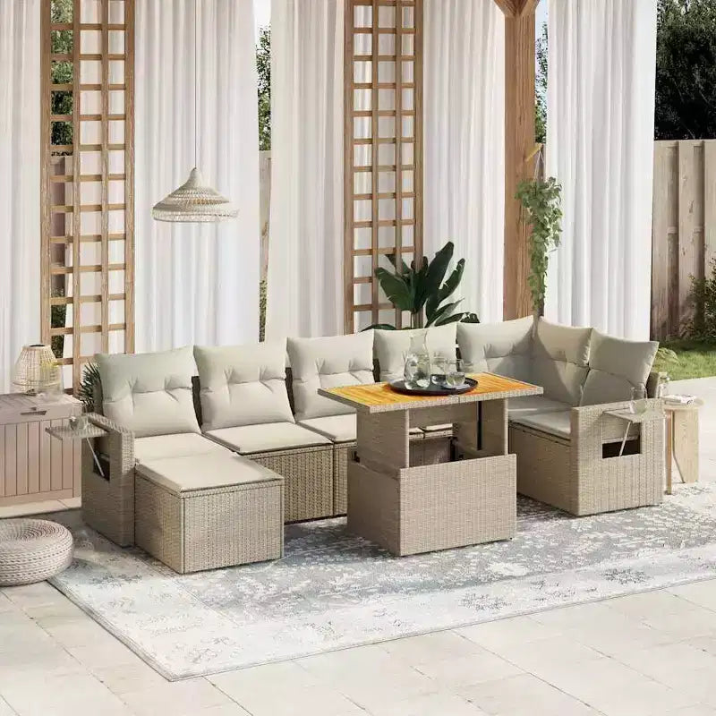 Grand ensemble de canapés de jardin vidaXL en polyrotin