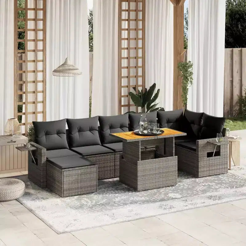 Grand ensemble de canapés de jardin vidaXL en polyrotin