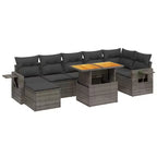 vidaXL Garden Sofa Set and Poly Rattan Large