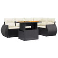 Set di divani da giardino vidaXL in rattan PE, 6 pezzi, con fodere rimovibili