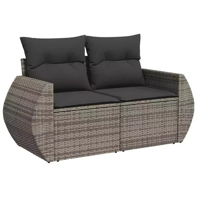 vidaXL loungeset voor buiten met opbergruimte en kussens