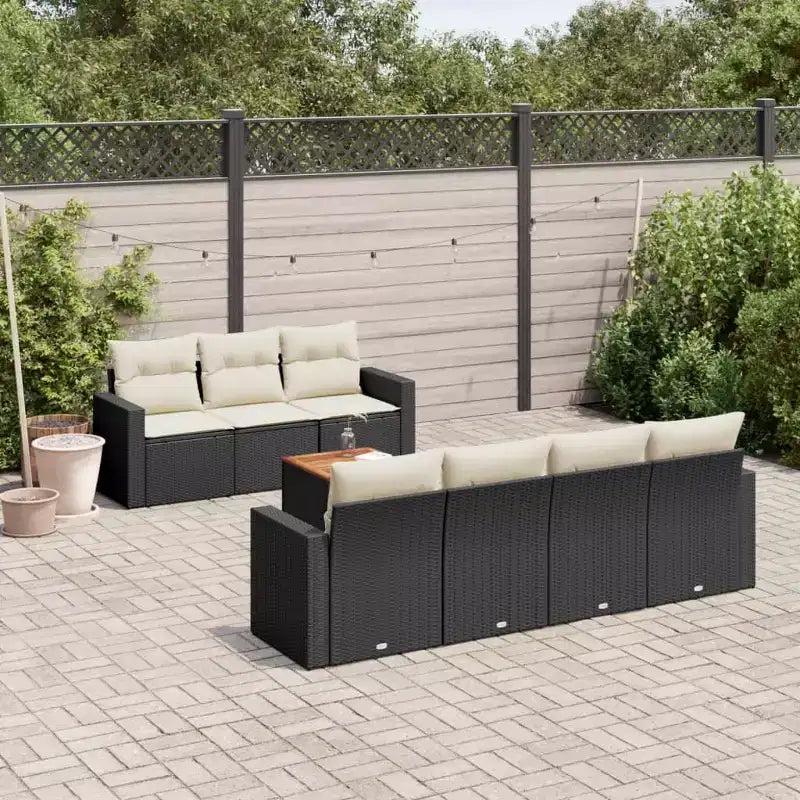 Ensemble de canapés modulaires vidaXL pour extérieur avec coussins