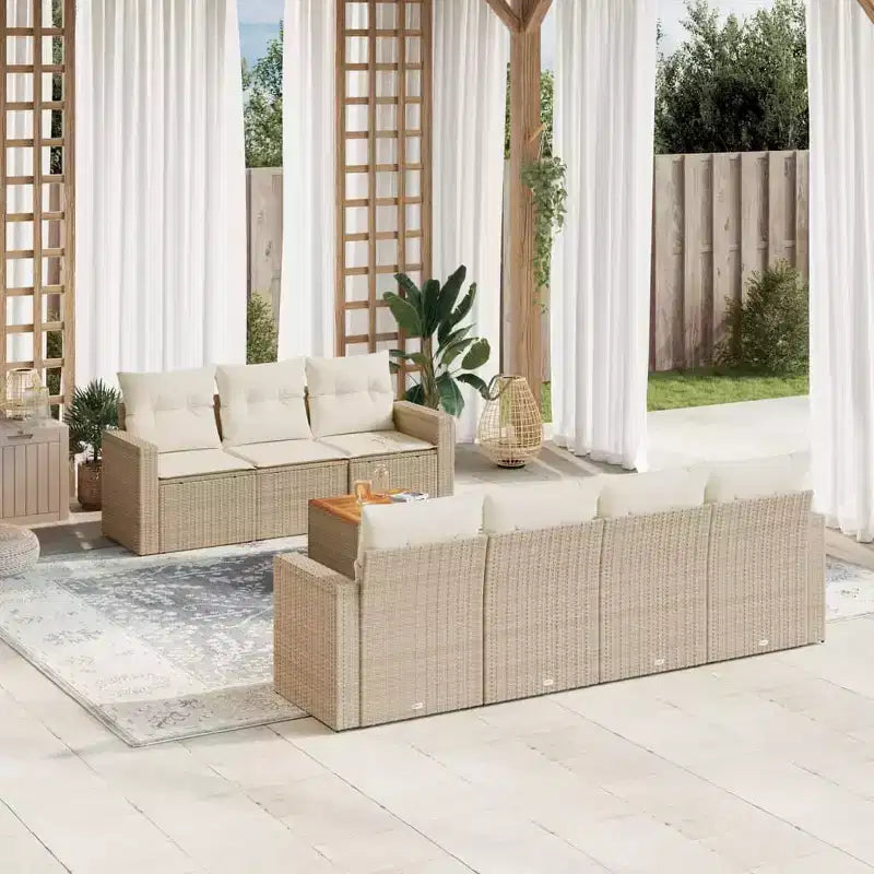 Ensemble de canapés modulaires vidaXL pour extérieur avec coussins