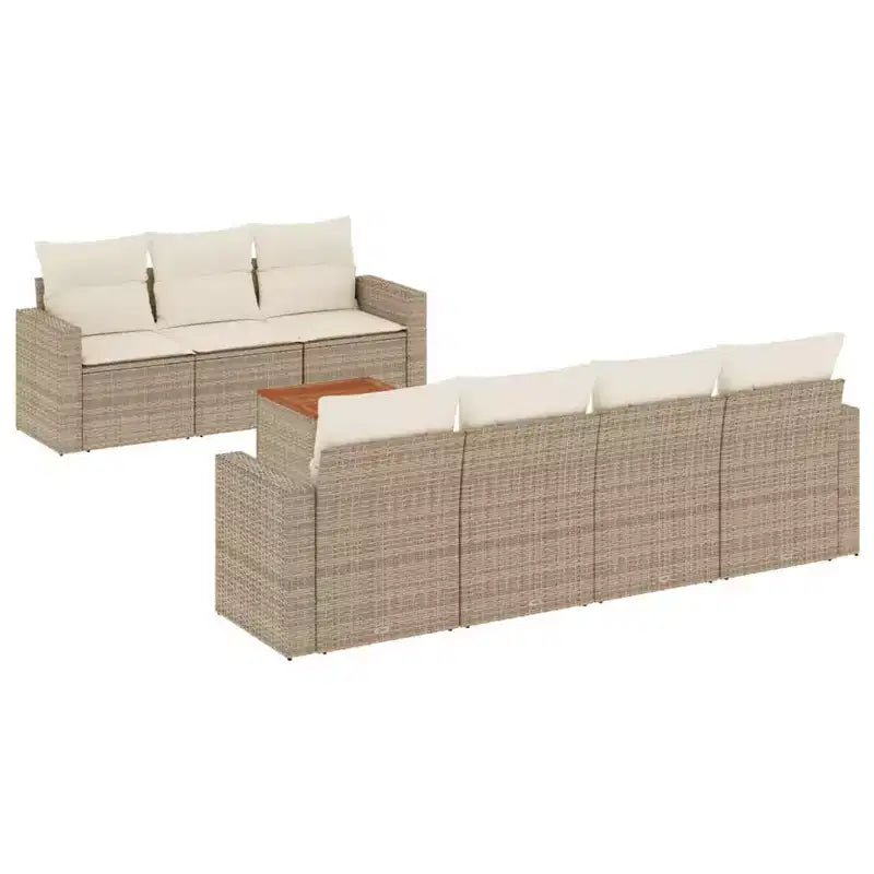 vidaXL Modular Outdoor Sofa Set with Cushions