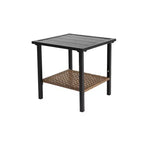 Ensemble Whisen de 3 pièces pour extérieur, avec 1 table et 2 fauteuils à bascule pivotants – marron et gris